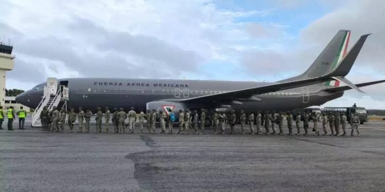 Ejército despliega desde Campeche a 300 elementos hacia la frontera norte del país