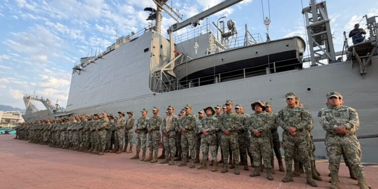 El “Usumacinta” ancla en Vallarta con misión de seguridad; Marina se despliega