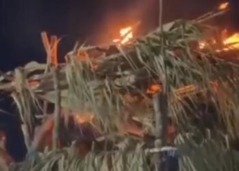 Globo de cantoya globo provoca incendio en ruedo artesanal