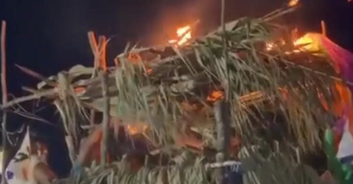 Globo de cantoya globo provoca incendio en ruedo artesanal