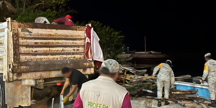 Profepa desmantela palapas en los Petenes; pescadores exponen permisos