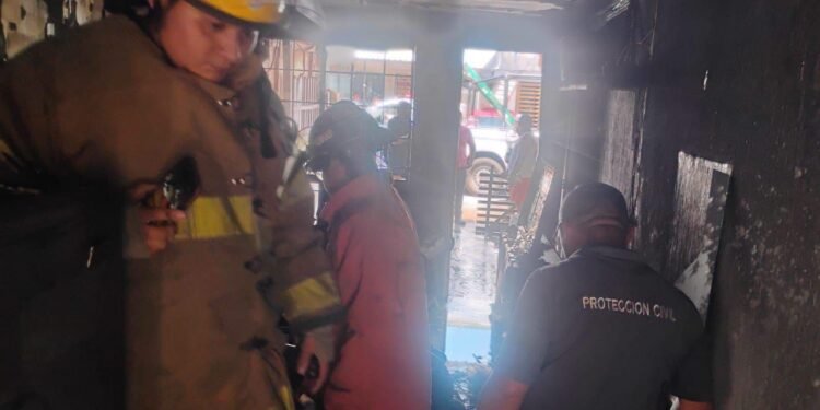 Se evita tragedia en Carmen: incendio deja cuatro lesionados y rescatan a dos michis