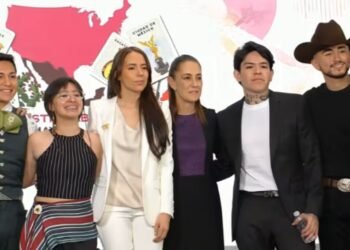 Sheinbaum, Majo Aguilar y Junior H lanzan “México Canta 2026”; así puedes participar