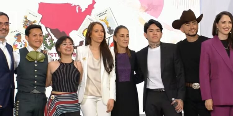 Sheinbaum, Majo Aguilar y Junior H lanzan “México Canta 2026”; así puedes participar