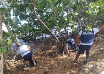 Campeche limpia su cara al mar; retiran más de 136 kilos de residuos