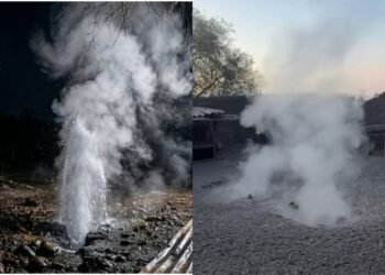 Así apareció un nuevo géiser dentro de una vivienda en Michoacán