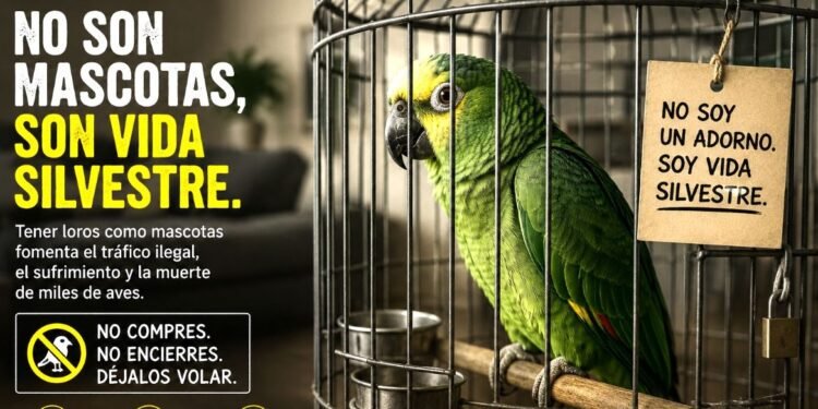 Tu loro mascota pudo morir para llegar a esa jaula: Profepa lanza campaña contra el tráfico de aves