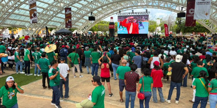 ¡Campeche se pintó de verde! Más de 5 mil aficionados ven el inicio del Mundial 2026