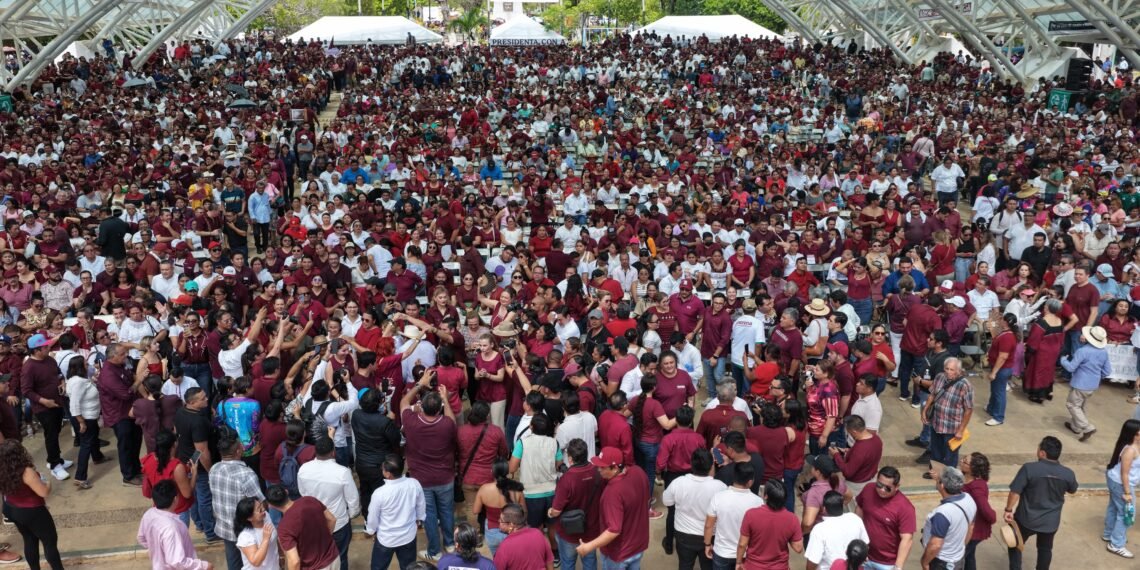 El Domo del Jaguar rugió por Sheinbaum; miles acudieron al llamado en Campeche