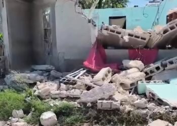 Segundos de angustia: el techo se vino abajo frente al propietario
