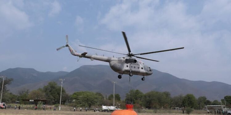 Operativo aéreo termina en desplome controlado de un MI-17 en Tamazula