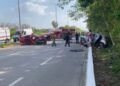 Familia pierde a tres integrantes tras choque frontal en la Costera de Campeche