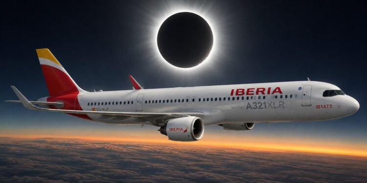 ¡El eclipse despega! Iberia seguirá la oscuridad desde un avión a 10 mil metros