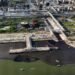 Dron de Marina registra mejoría en el río Pánuco; Pemex continua con la limpieza