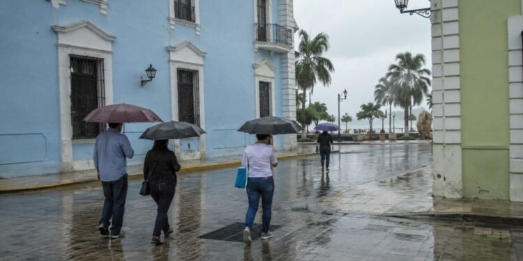Temporal se refuerza en Campeche: lluvias fuertes seguirán durante la semana