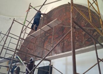 ¿Podrías imaginar el tamaño de estas pinturas? Regresan a un templo de Oaxaca