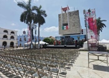 San Francisco de Campeche alista los festejos patrios 2026 en la Plaza de la República