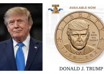 EU lanza moneda de 1 dólar con la imagen de Trump: así luce