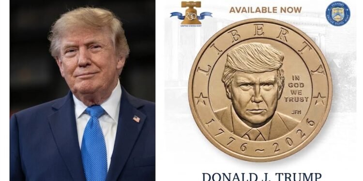 EU lanza moneda de 1 dólar con la imagen de Trump: así luce