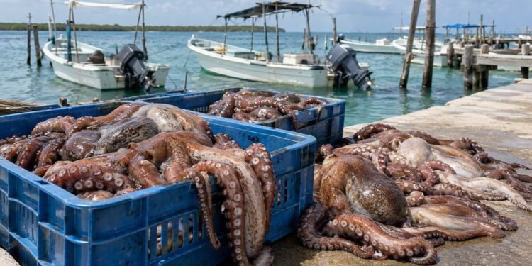 ¡Negocio millonario bajo el mar! La pesca de pulpo aumenta 57% su valor en México