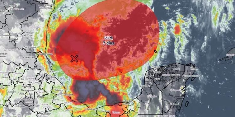 Campeche bajo alerta por tormentas de AL92